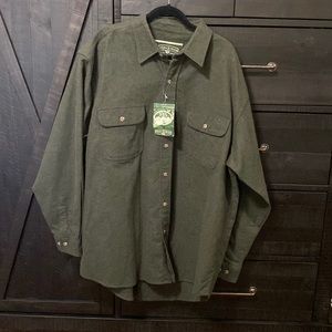 NWT - heavy flannel, dark green, men’s, XXL